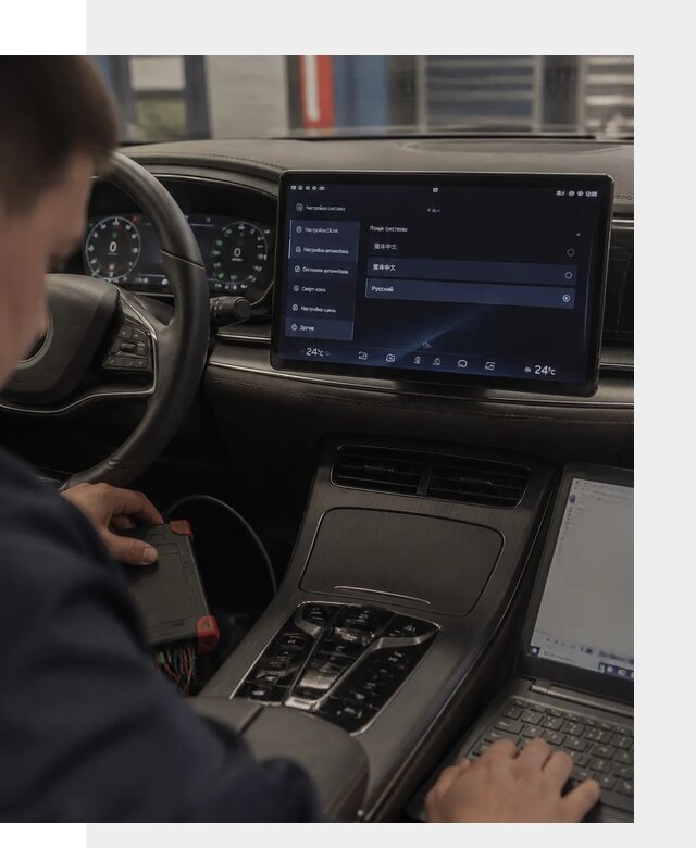 Русификация автомобиля BYD HAN для эксплуатации в Екатеринбурге